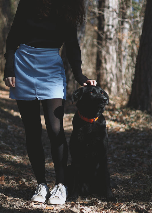 Jupe-short Amazona bleu - pièce unique