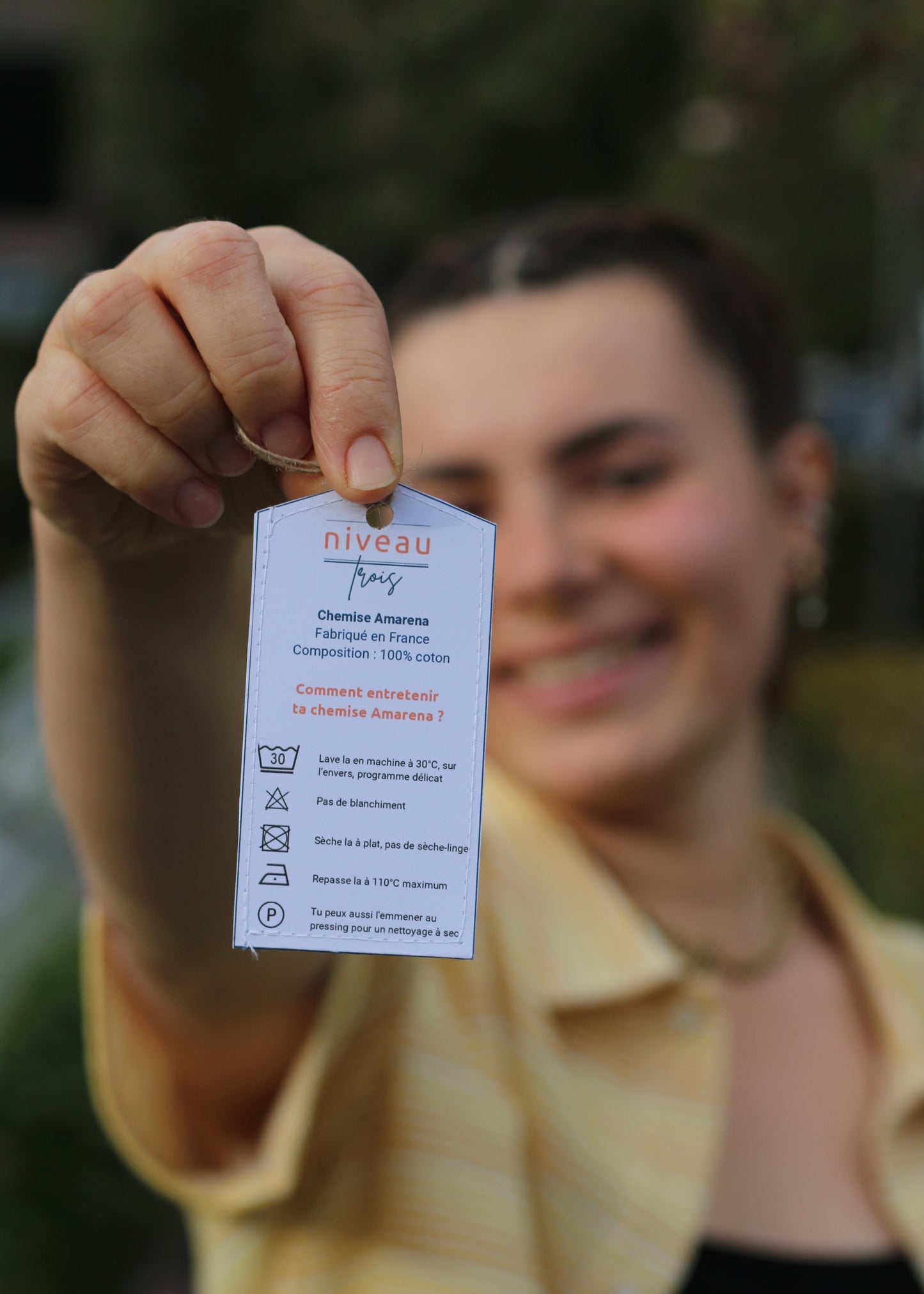 Chemise Amarena jaune - unisexe