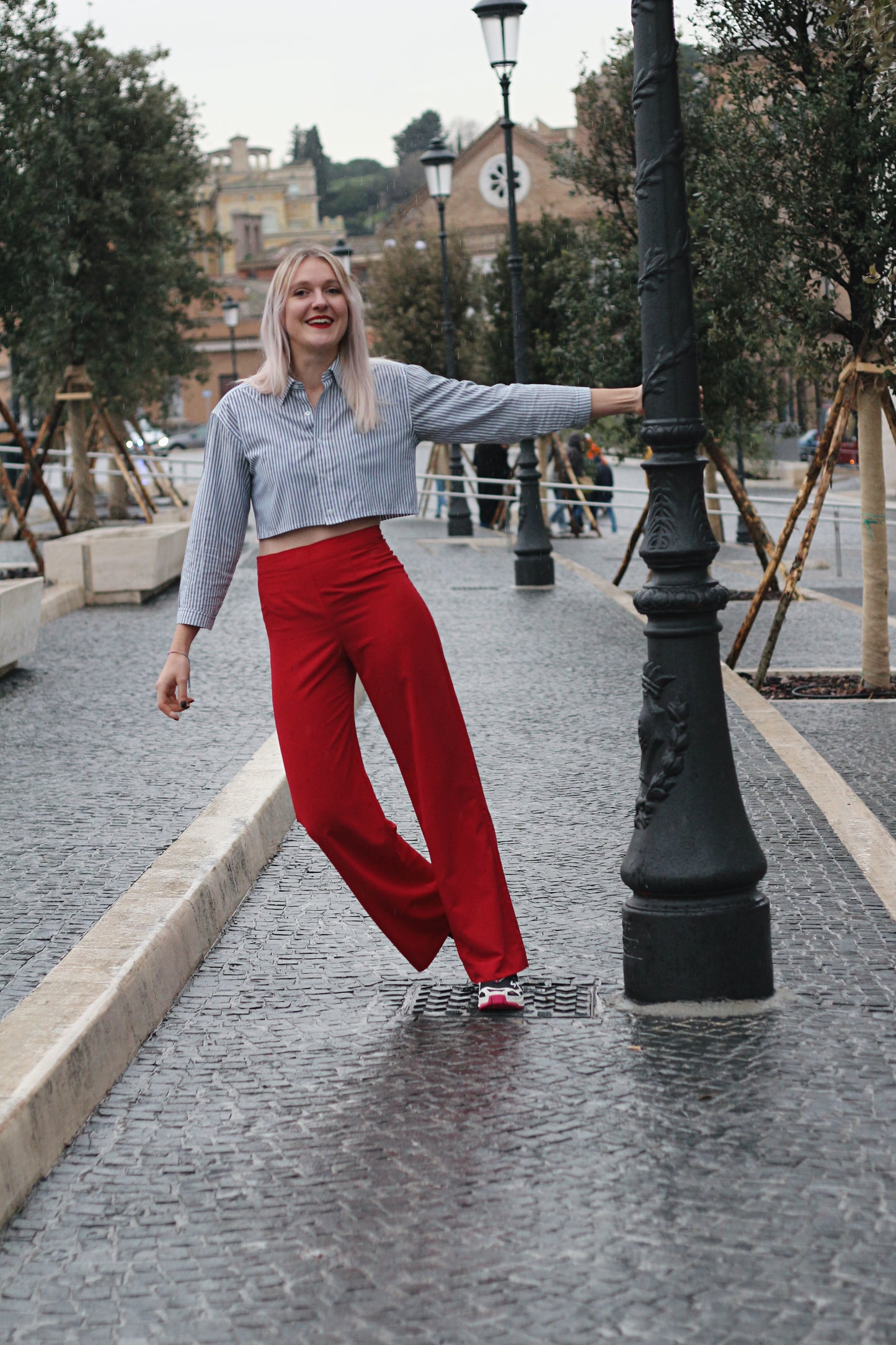 Pantalon Zinnia rouge