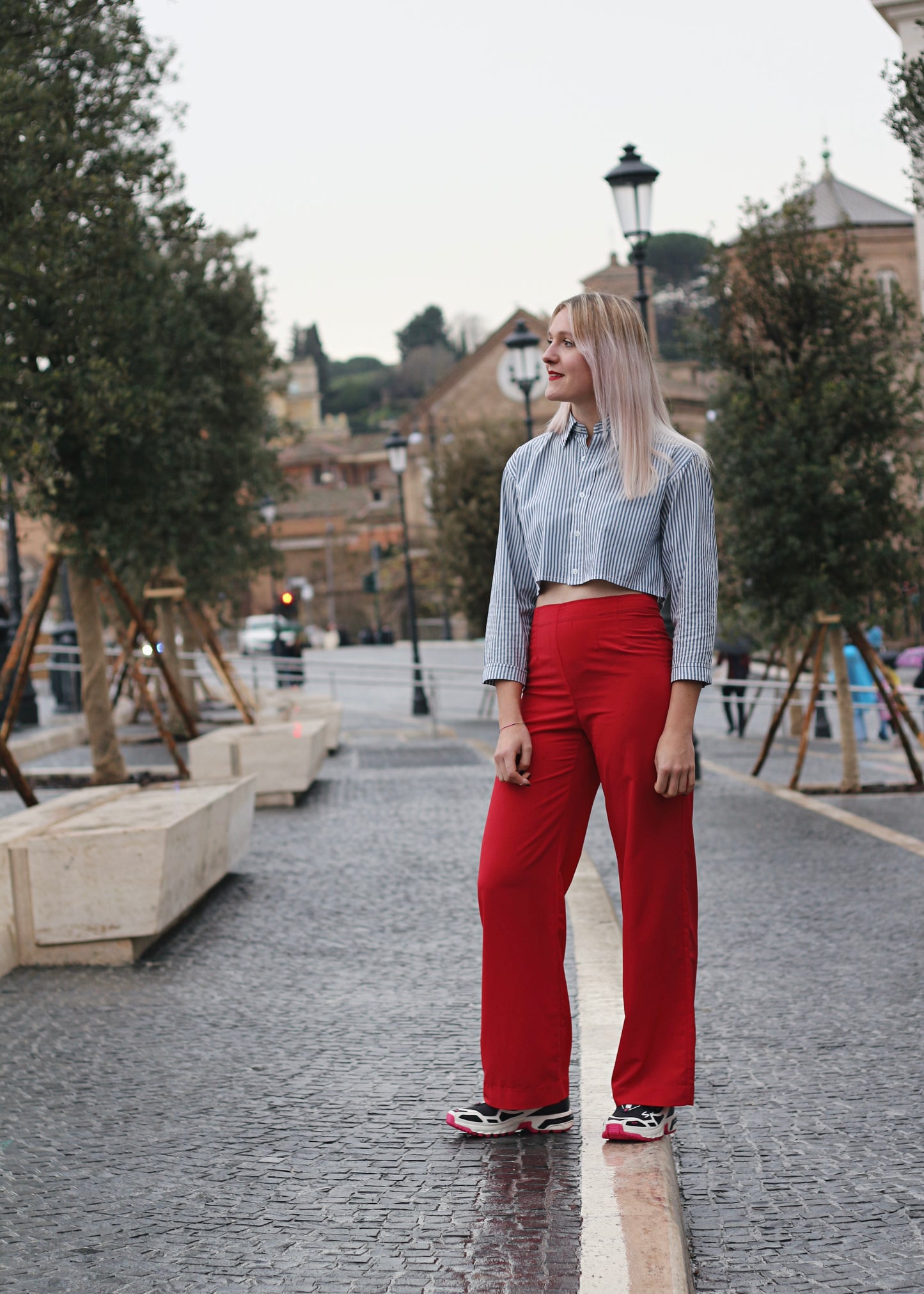 Pantalon Zinnia rouge
