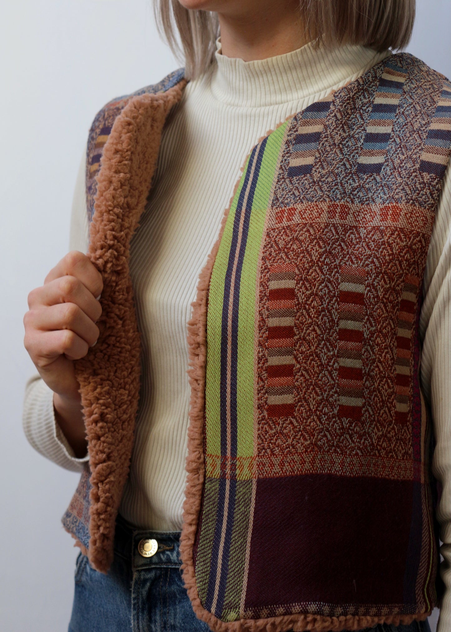 Gilet Alca marron glacé - pièce unique