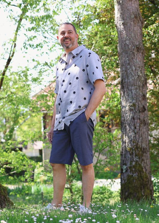 Chemise Amarena grise - unisexe