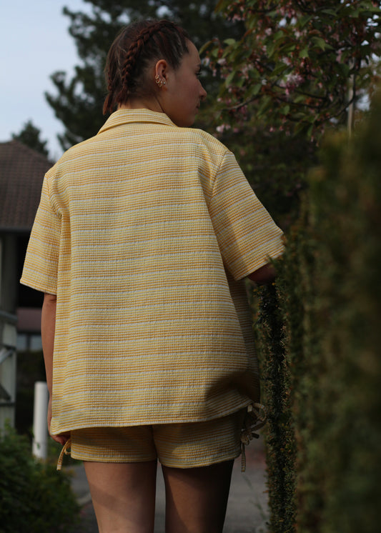 Chemise Amarena jaune - unisexe