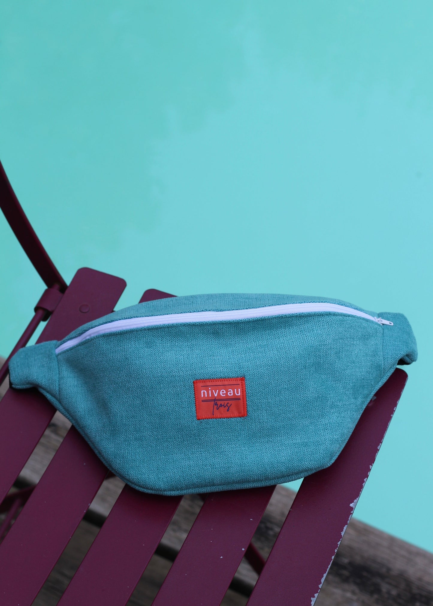 Banane Tchikita velours turquoise