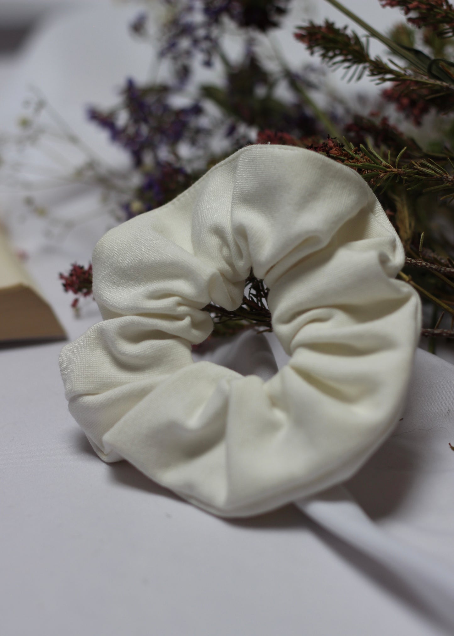 Chouchou scrunchie blanc