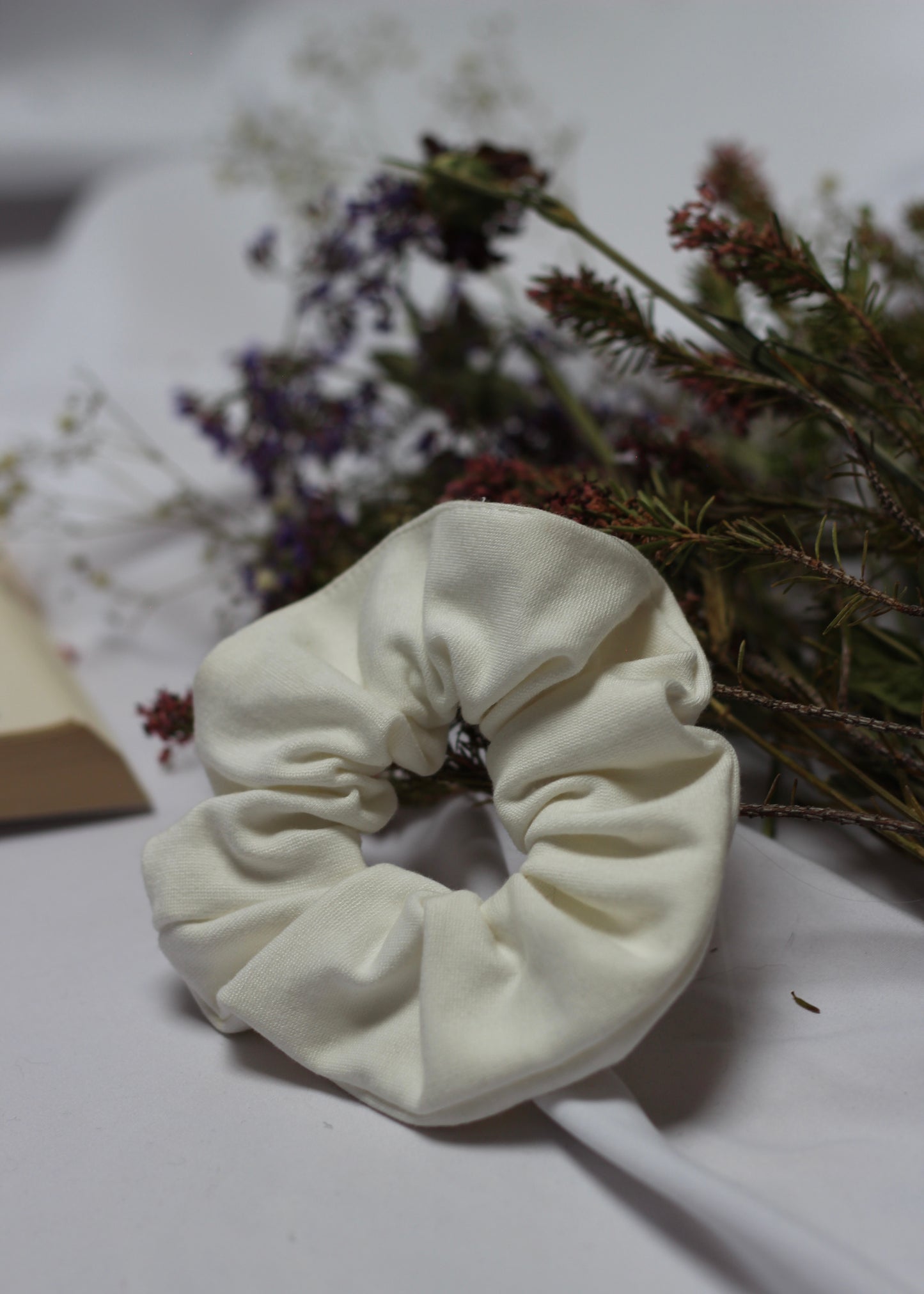 Chouchou scrunchie blanc