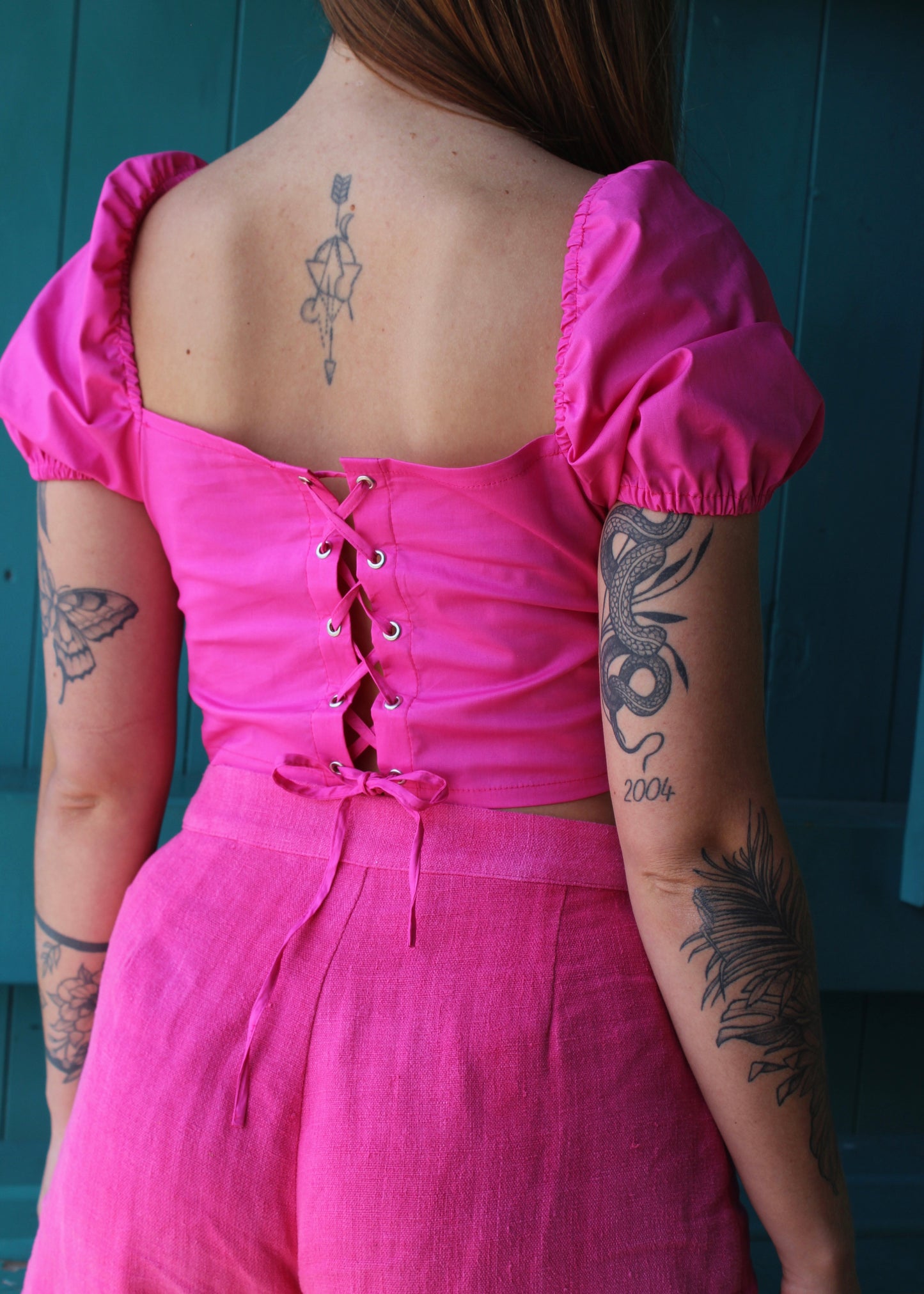Haut corset, vue de 3/4 dos
