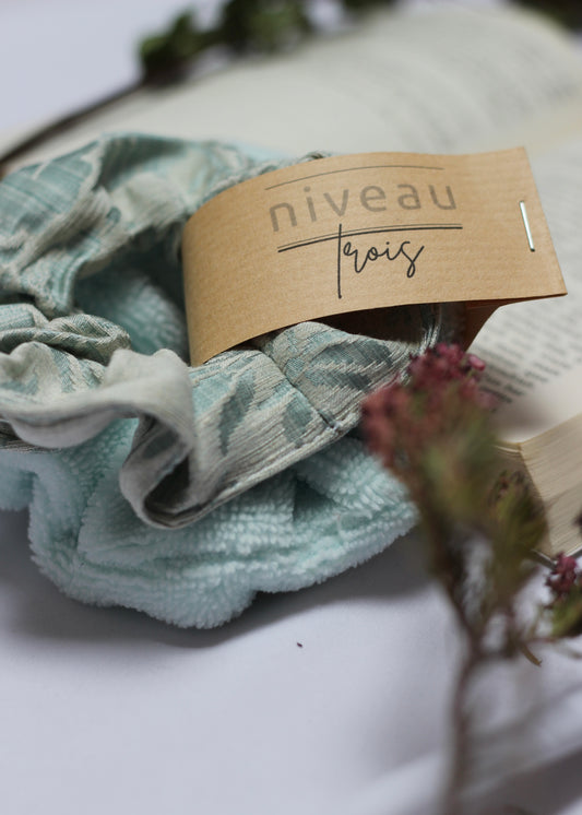 Lot de 2 chouchous scrunchie bleu ciel