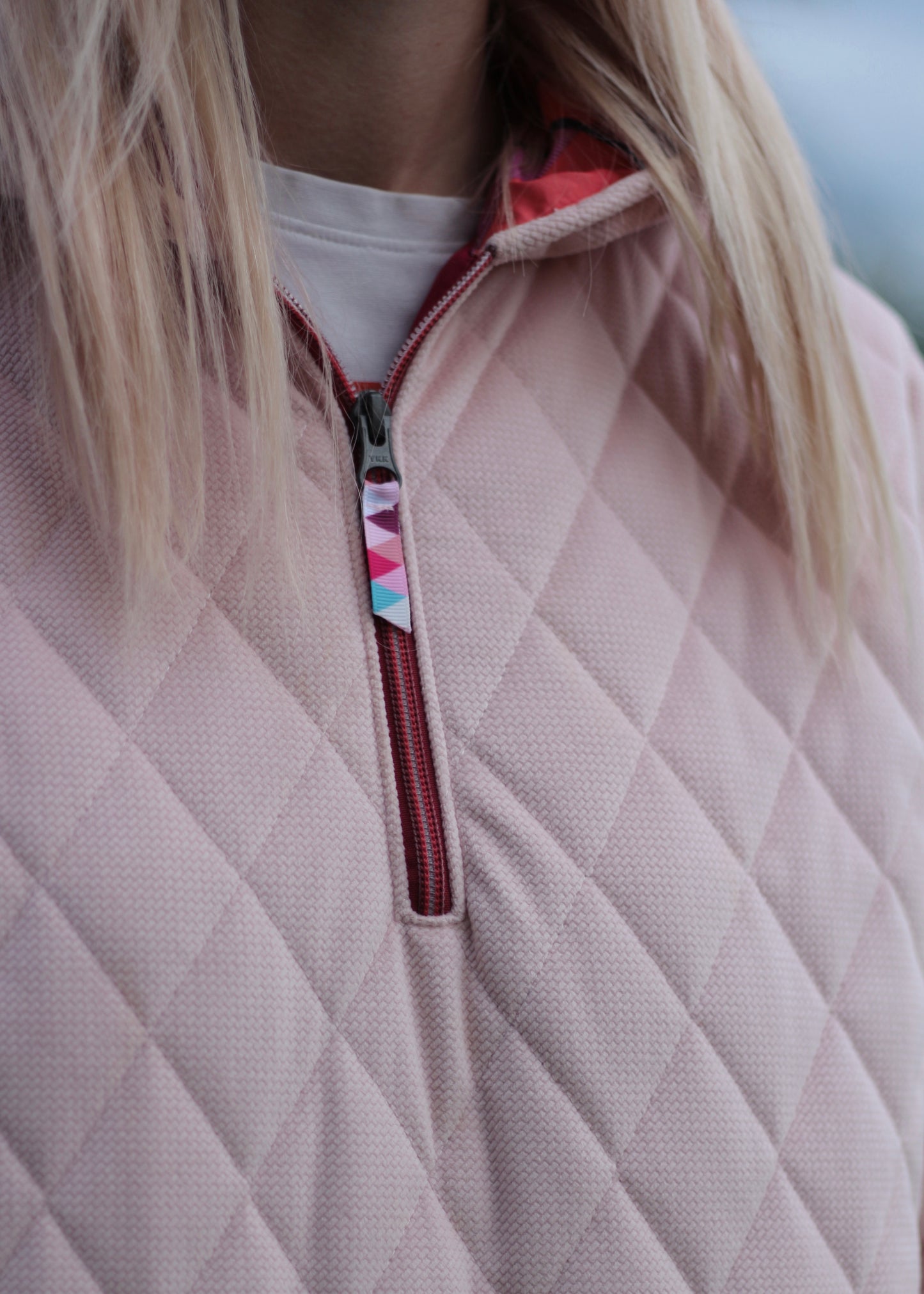 Veste sweat, demi-zip devant