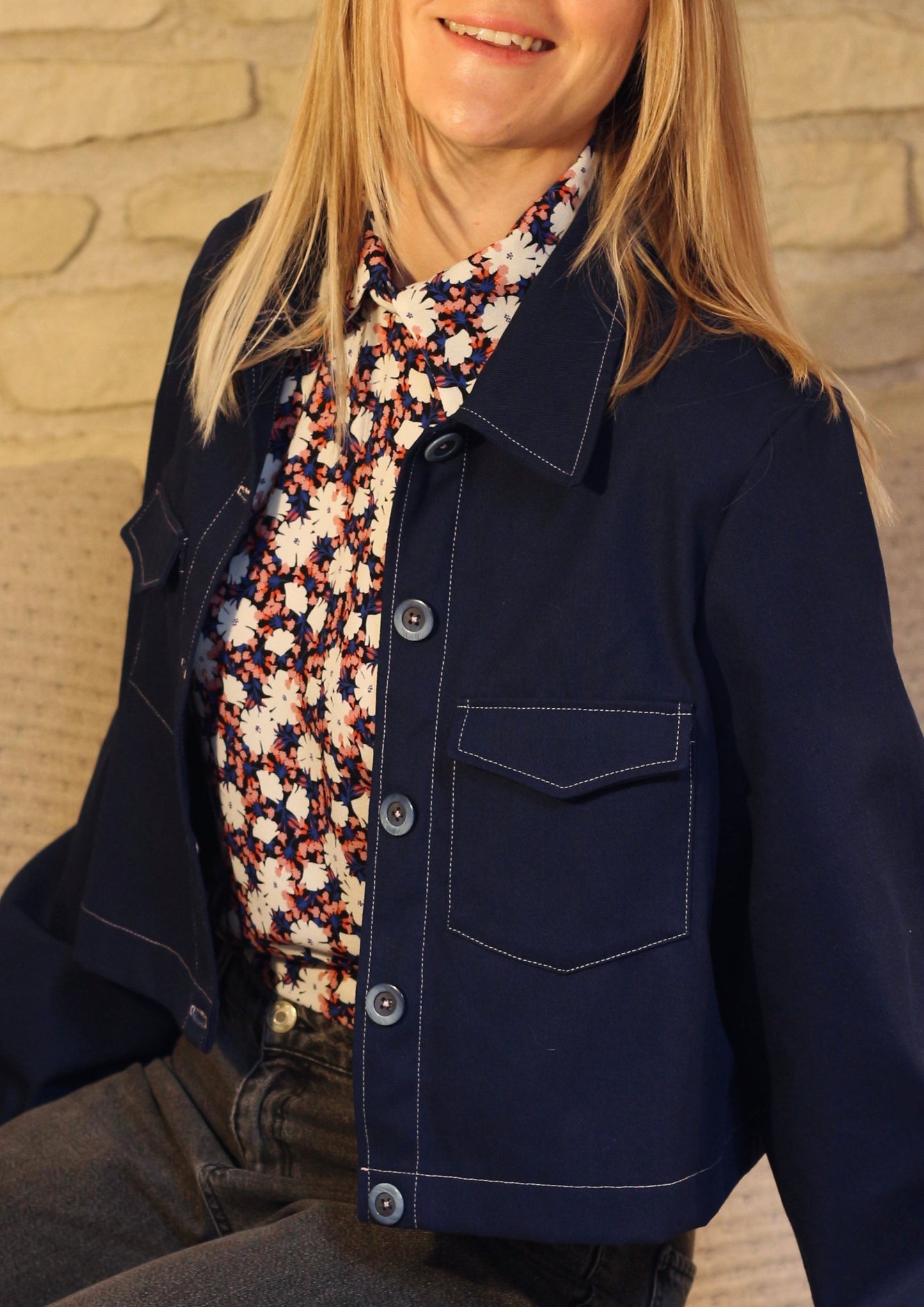 Blouse Tulipe marine