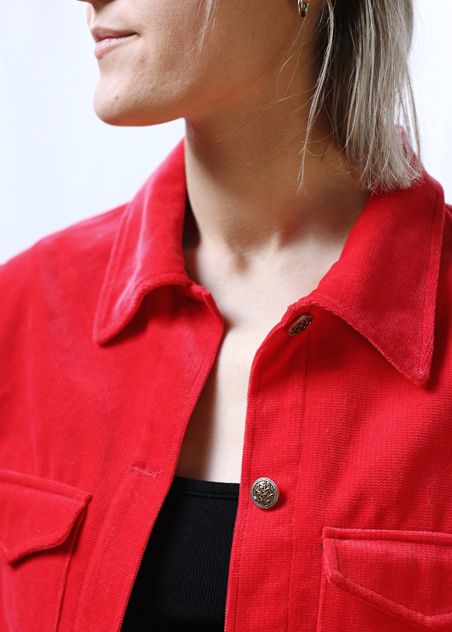 Veste Lys rouge - pièce unique