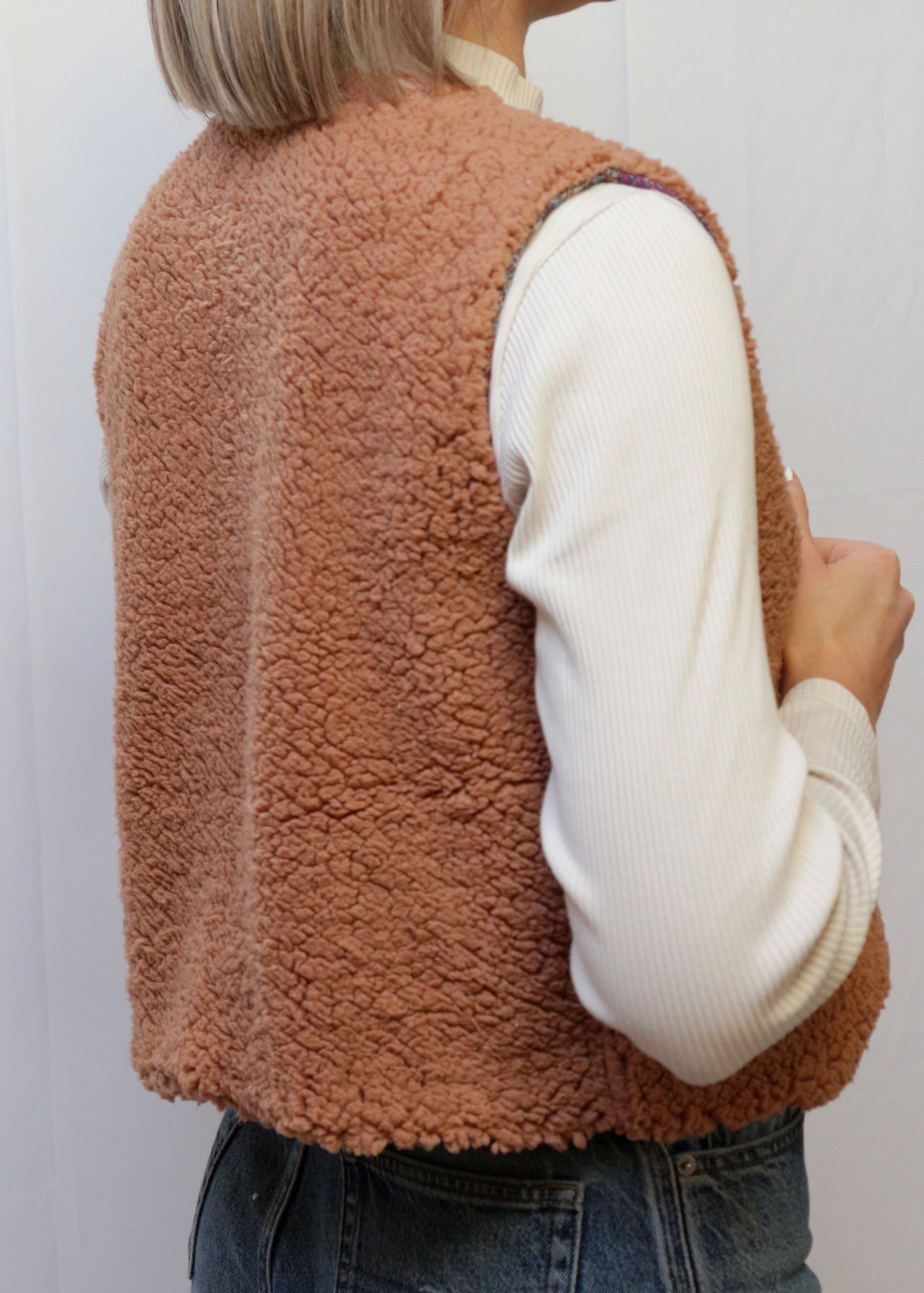 Gilet Alca marron glacé - pièce unique
