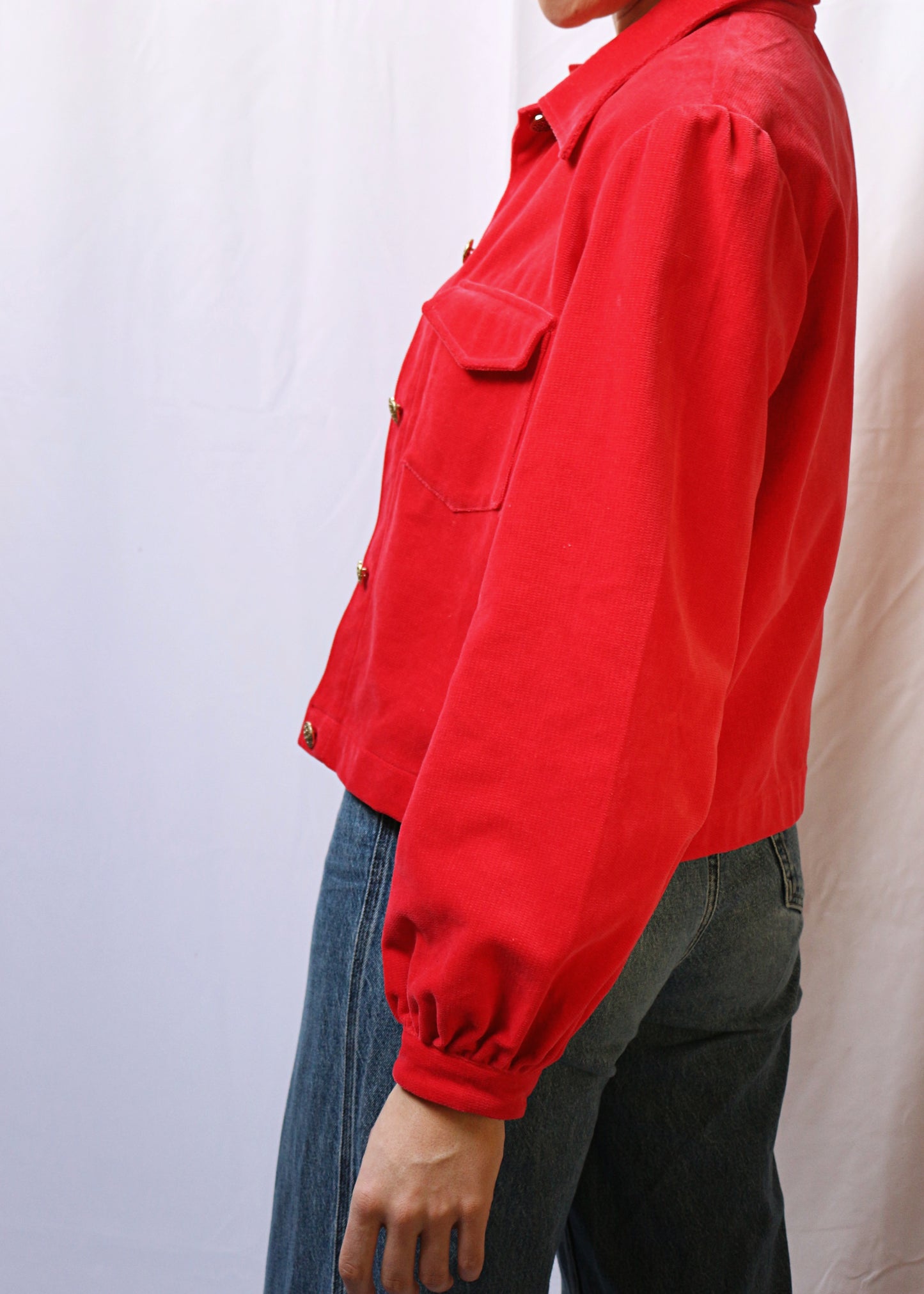 Veste Lys rouge - pièce unique