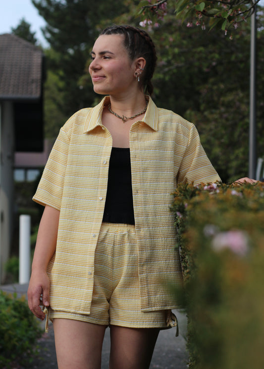 Chemise Amarena jaune - unisexe