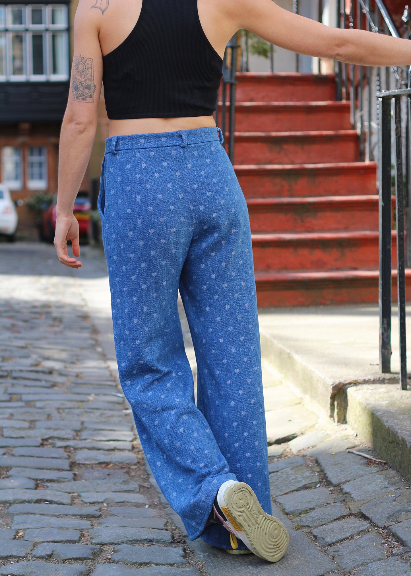 Pantalon Jasmin à motifs coeurs