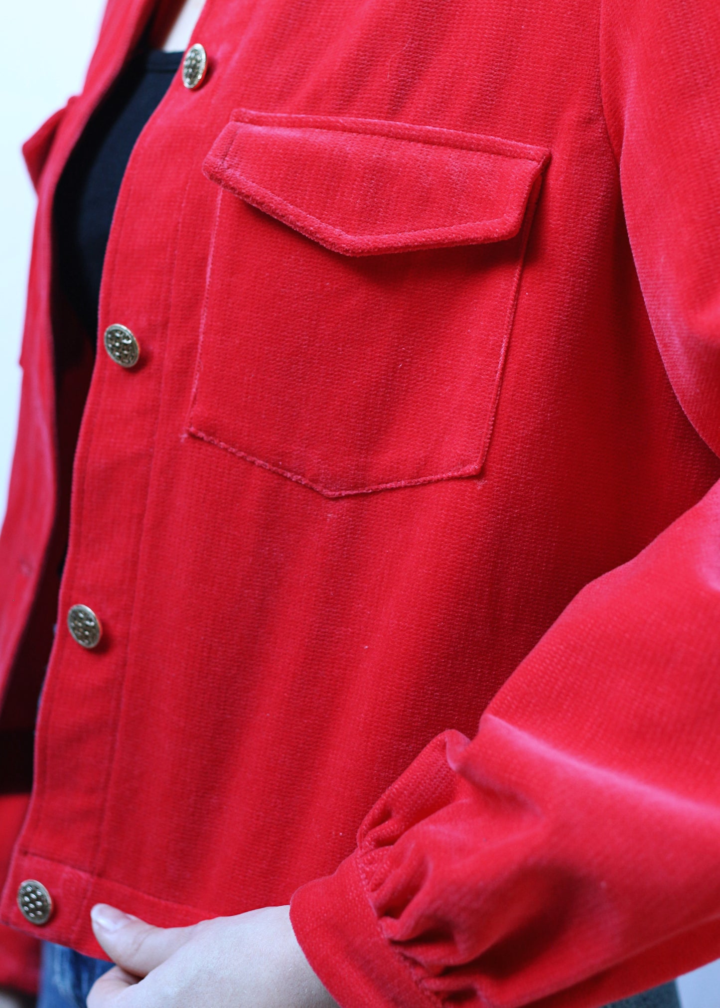 Veste Lys rouge - pièce unique