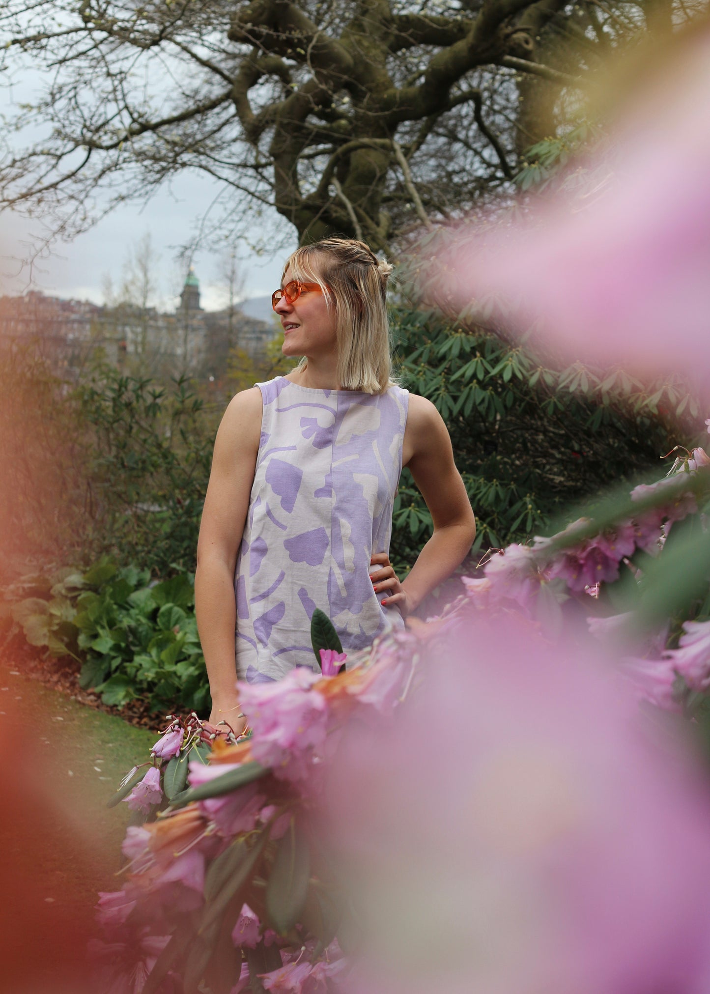 Robe Mara à motifs lila