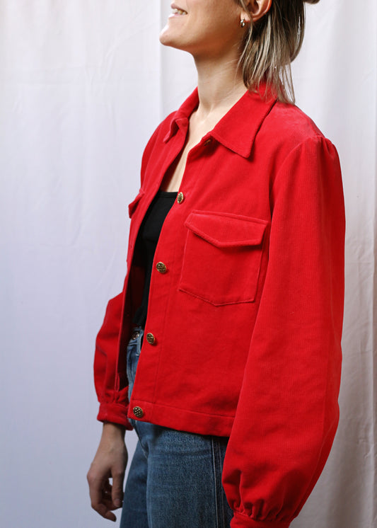 Veste Lys rouge - pièce unique