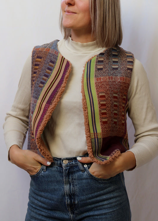 Gilet Alca marron glacé - pièce unique