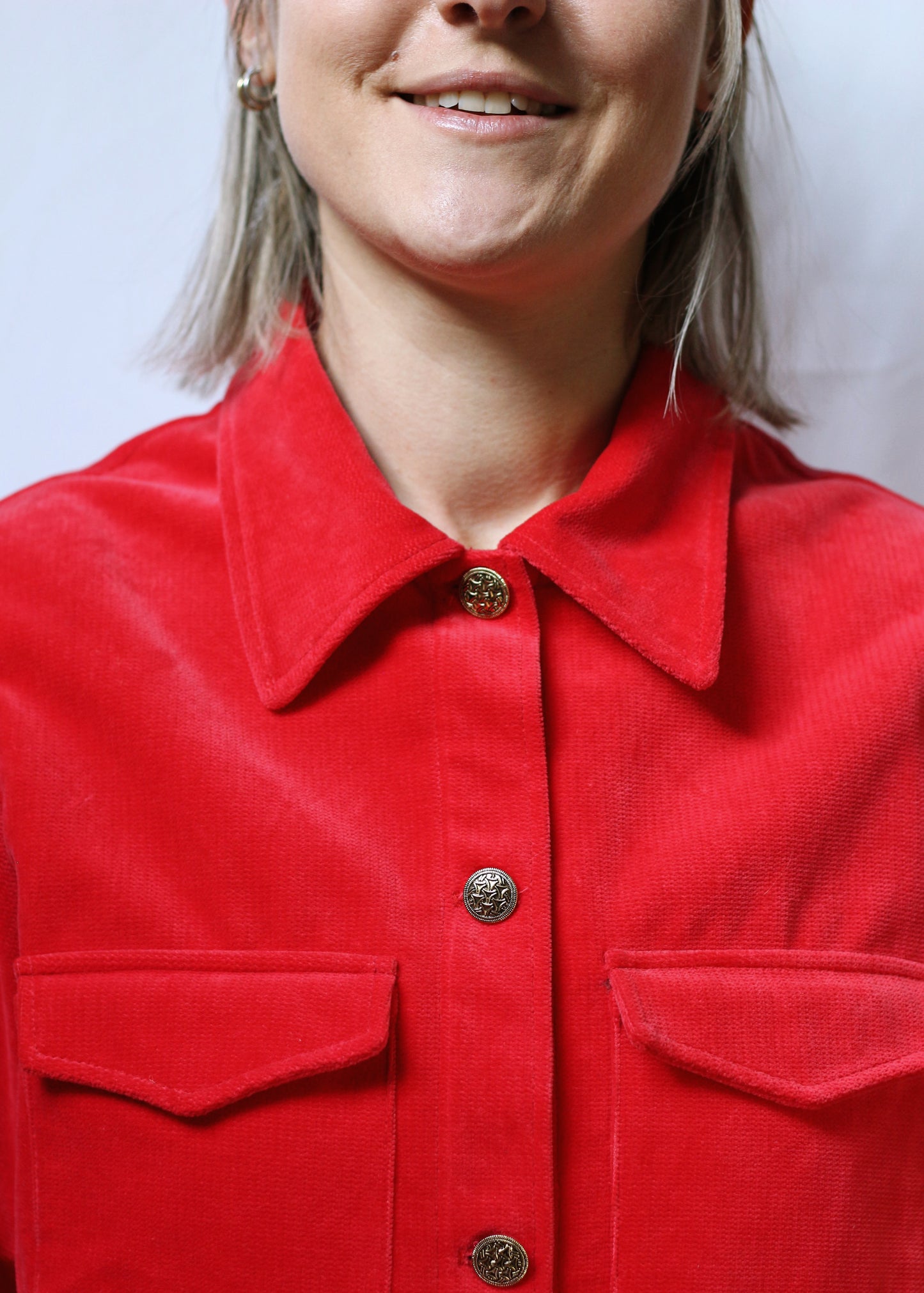 Veste Lys rouge - pièce unique
