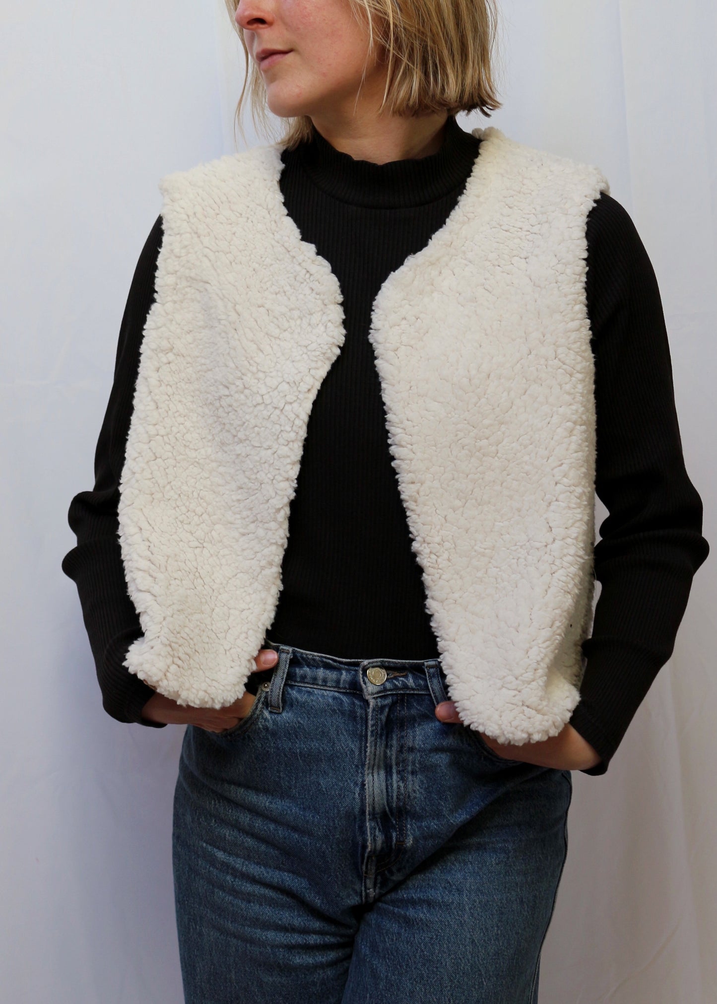 Gilet Alca écru - pièce unique