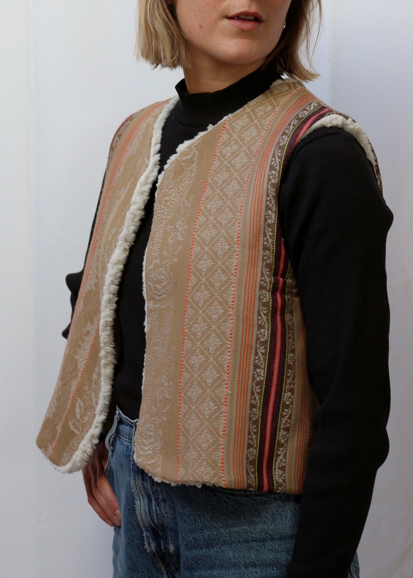 Gilet Alca écru - pièce unique