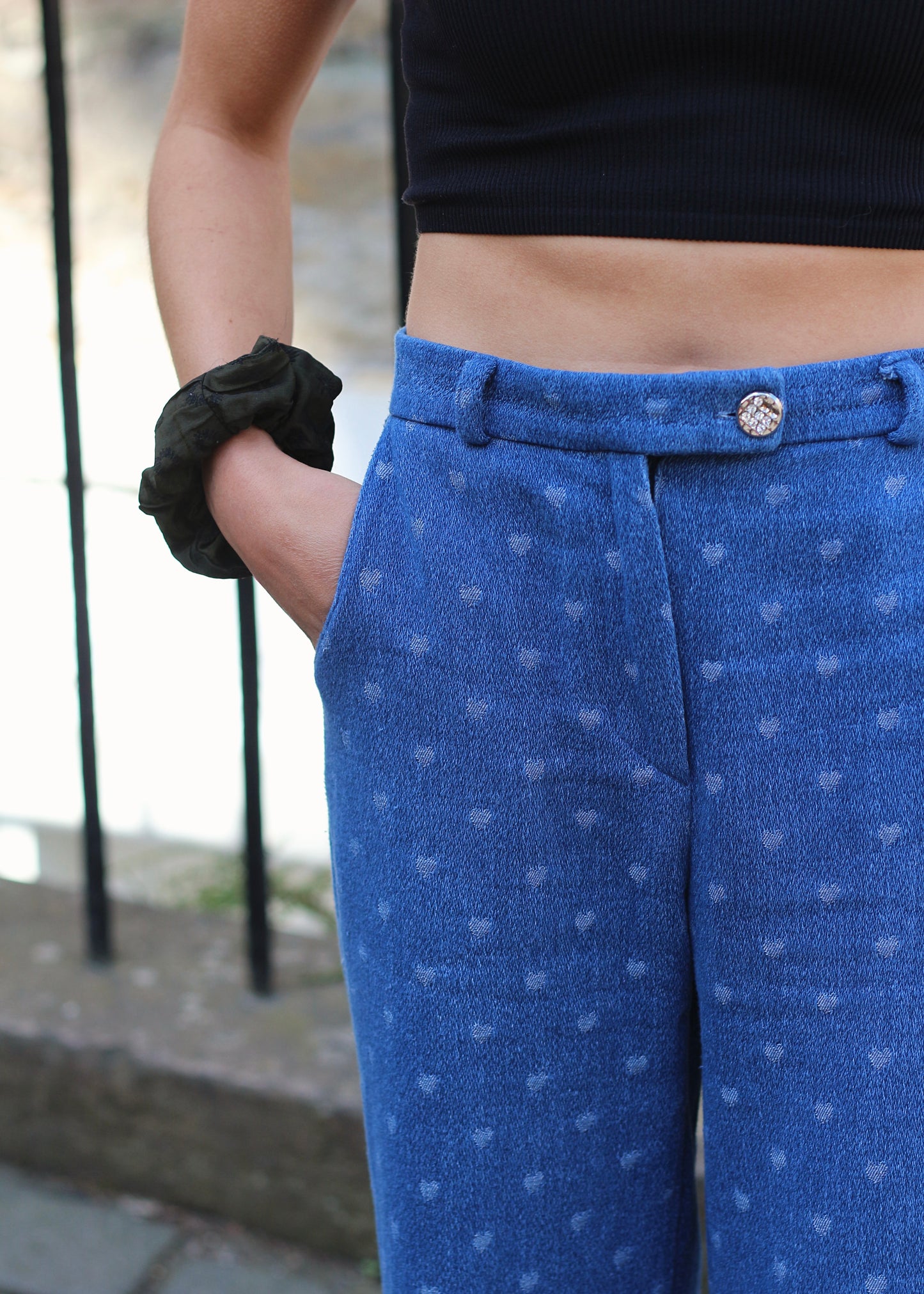 Pantalon Jasmin à motifs coeurs