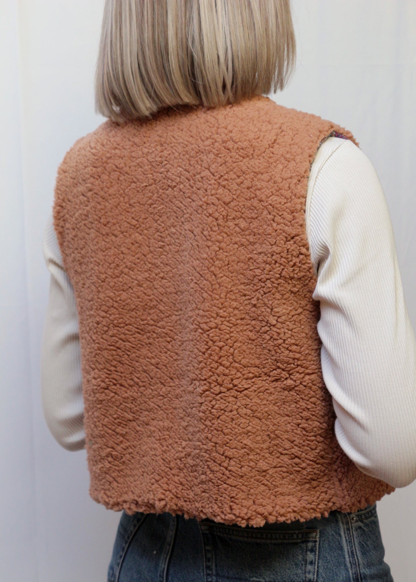 Gilet Alca marron glacé - pièce unique