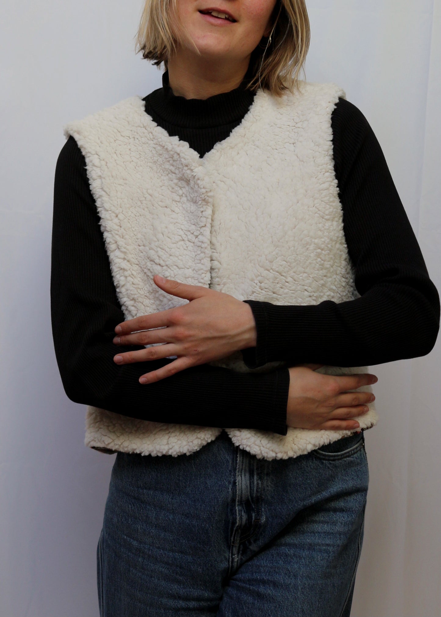 Gilet Alca écru - pièce unique