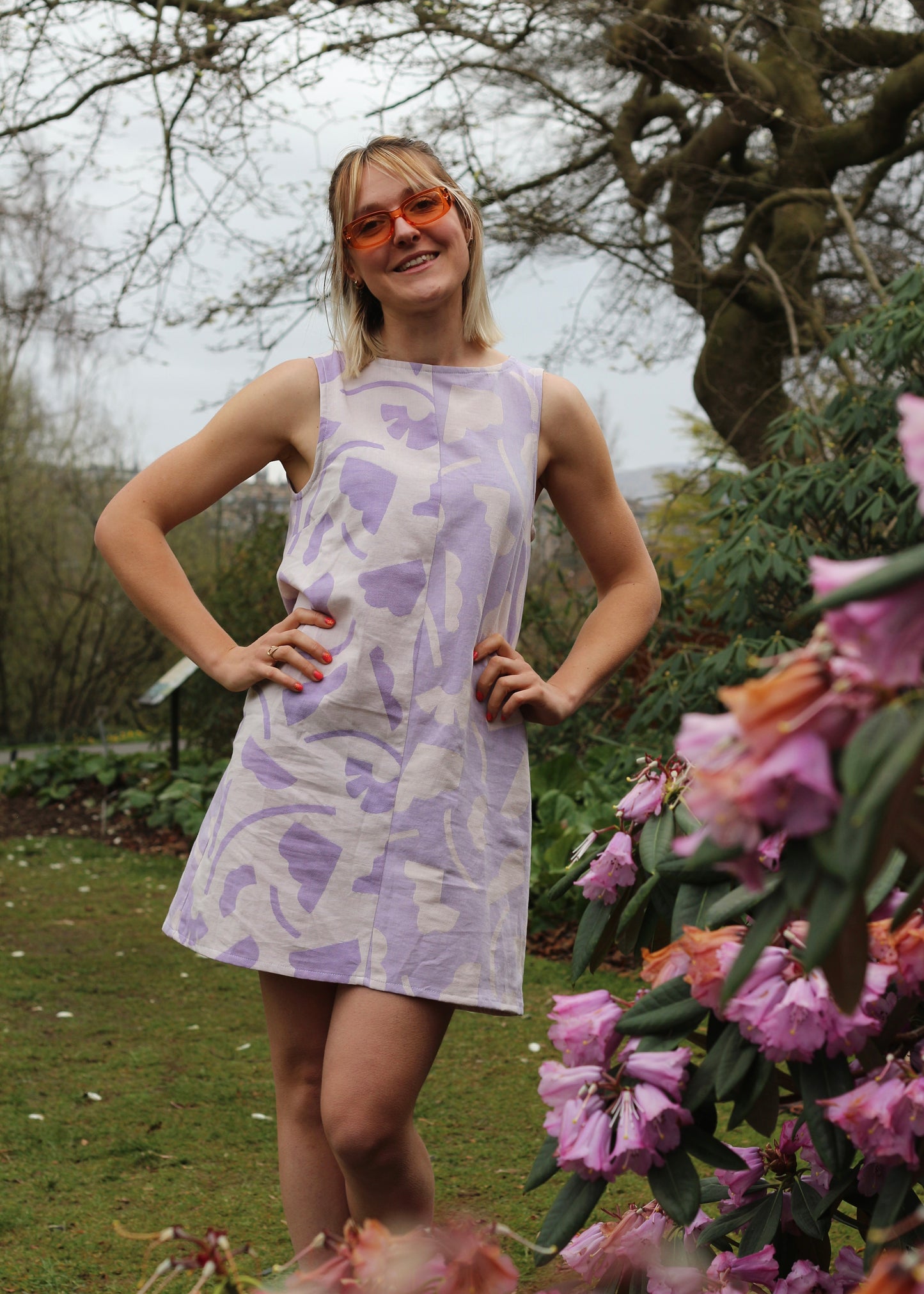 Robe Mara à motifs lila