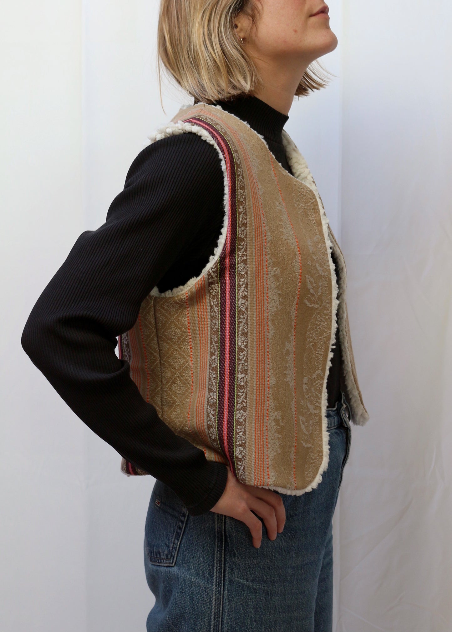 Gilet Alca écru - pièce unique