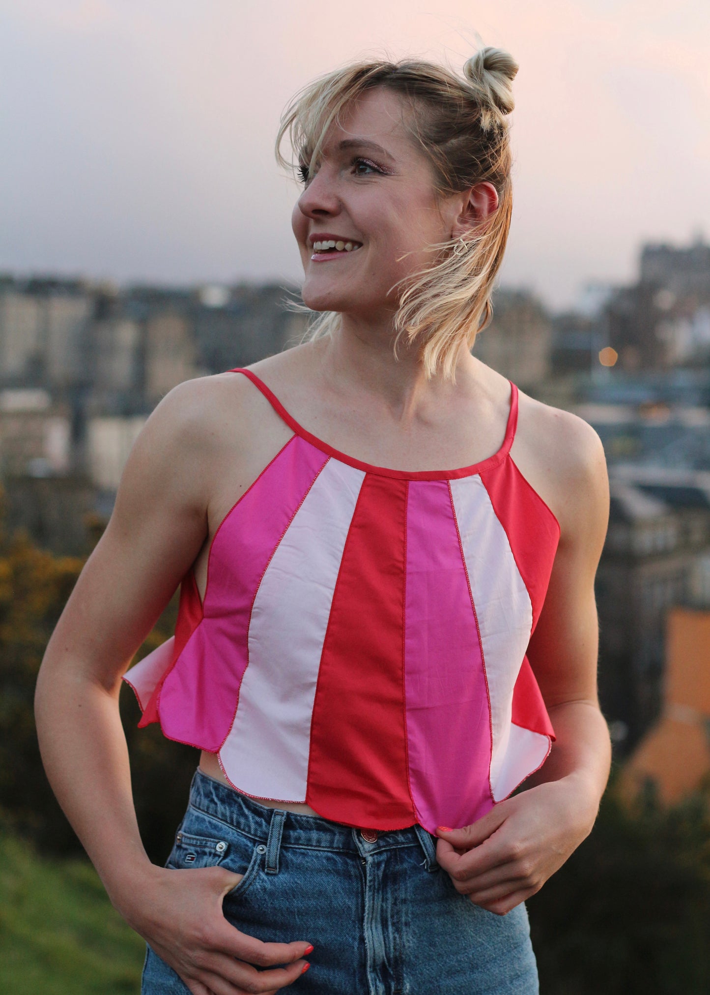 Haut Pâquerette rouge