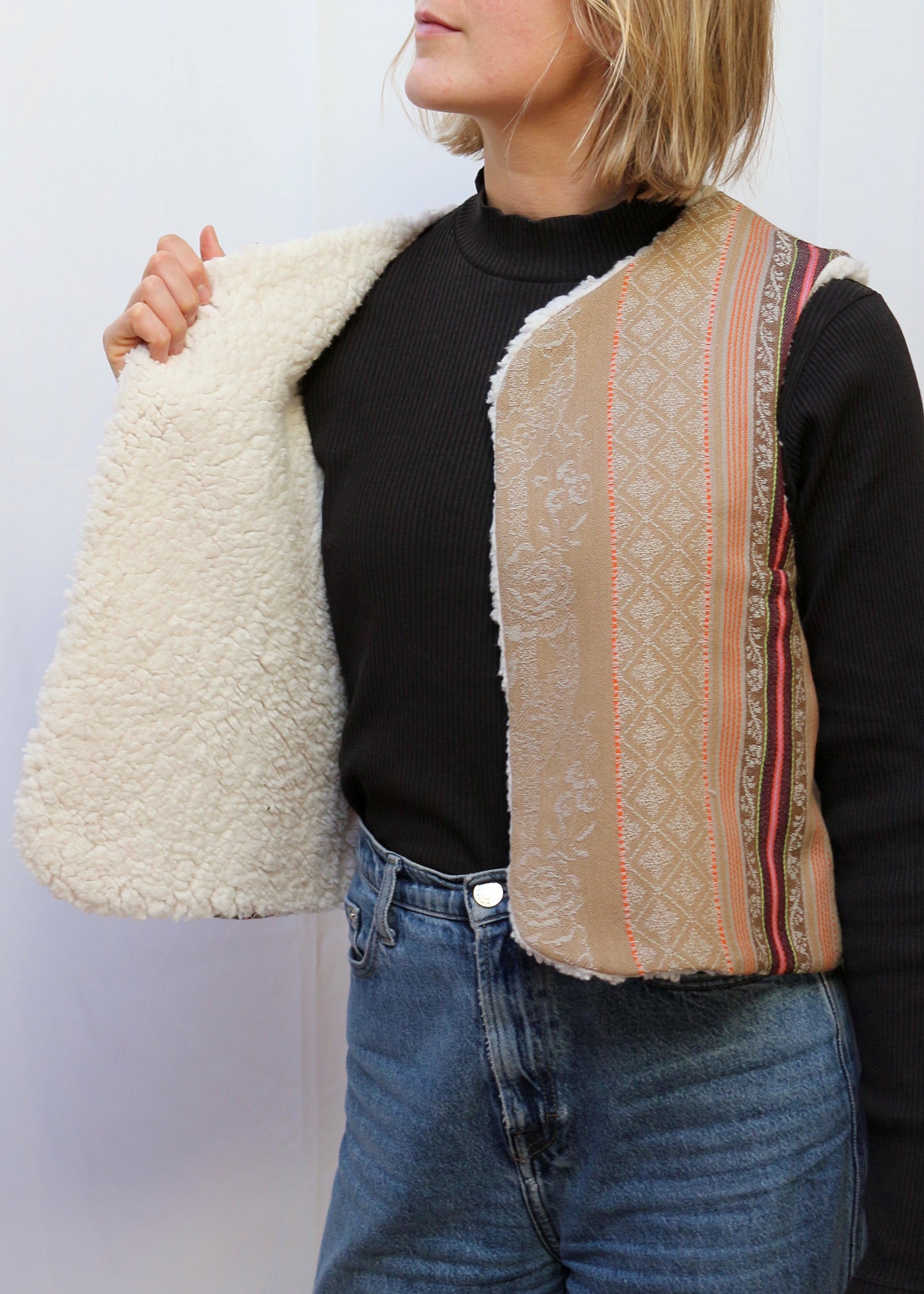 Gilet Alca écru - pièce unique