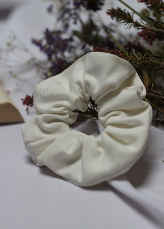 Chouchou scrunchie blanc 