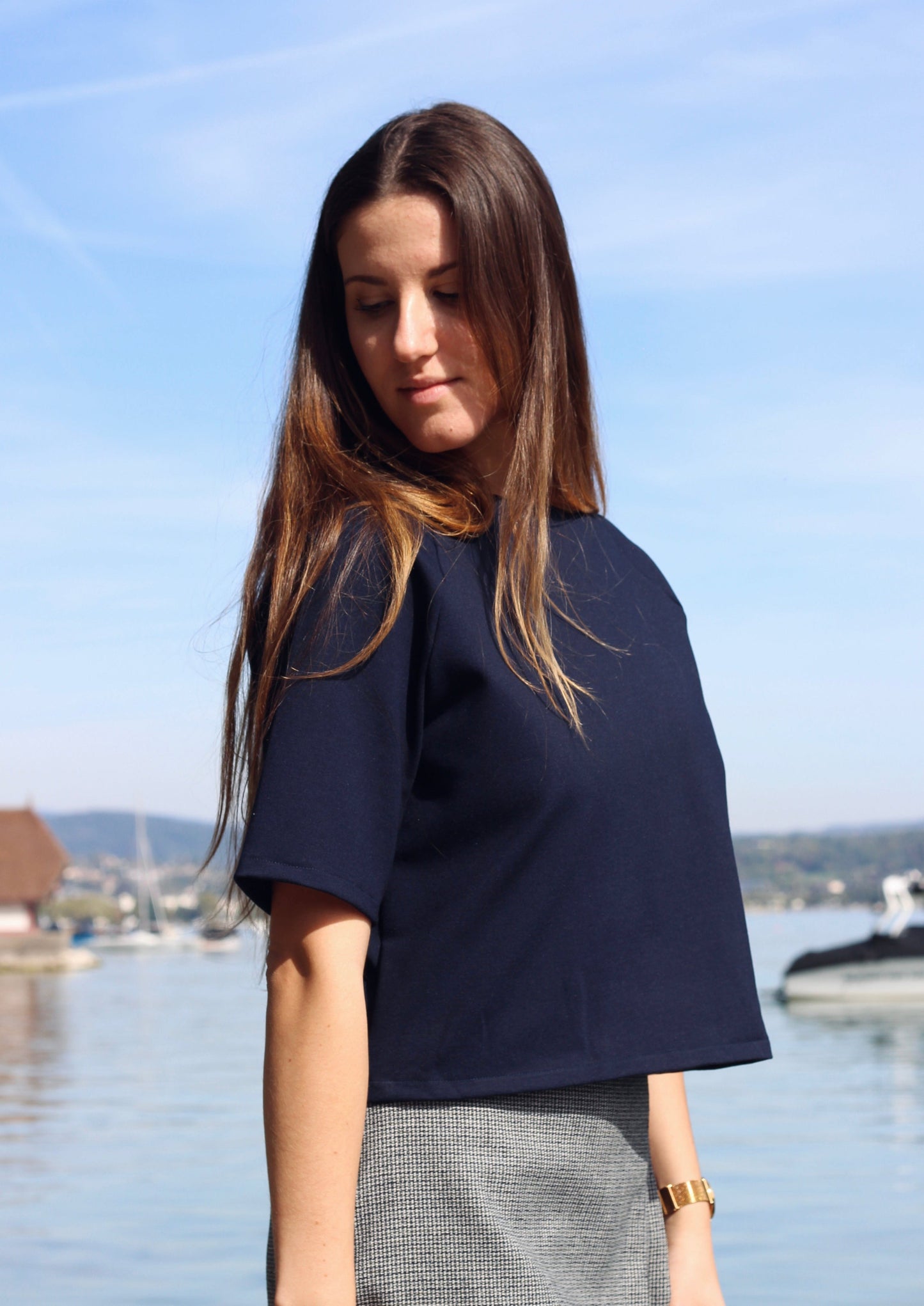T-Shirt Dama marine
